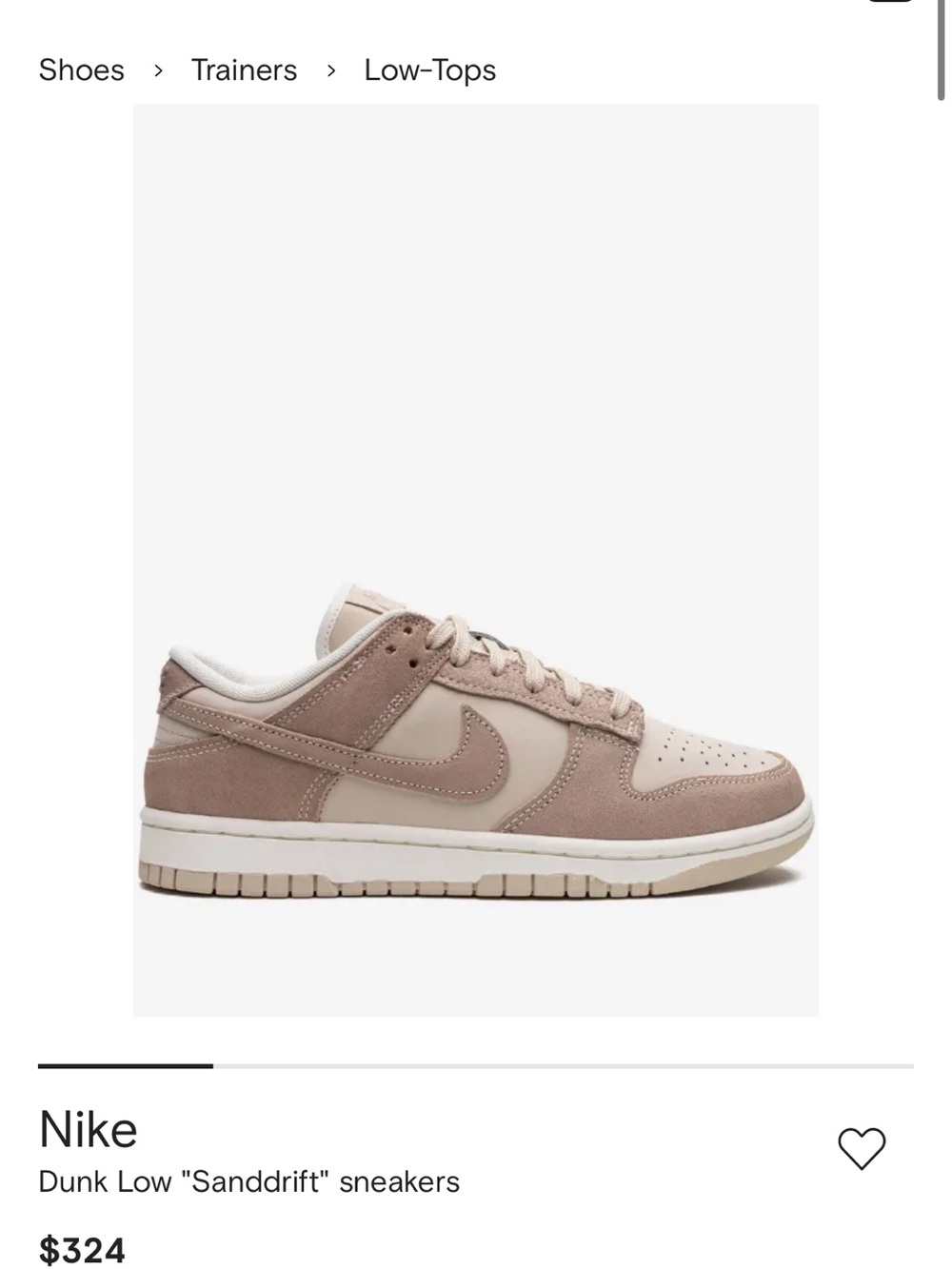 Nike Dunk Low Women's Sneakers in Sanddrift Taupe and Cream